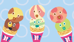 夏だよ！アイスクリームはにこにこダブル！
